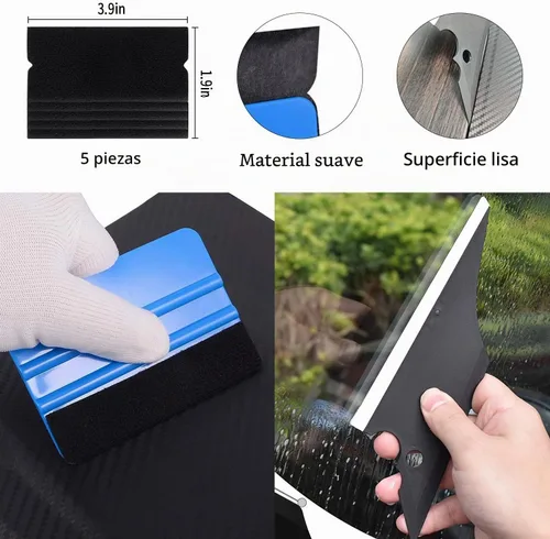 Vista 2 de JIURUN 36 piezas Kit de tinte para ventana de coche, herramienta de envoltura de vinilo, herramientas de espátula para tinte de ventana, kit