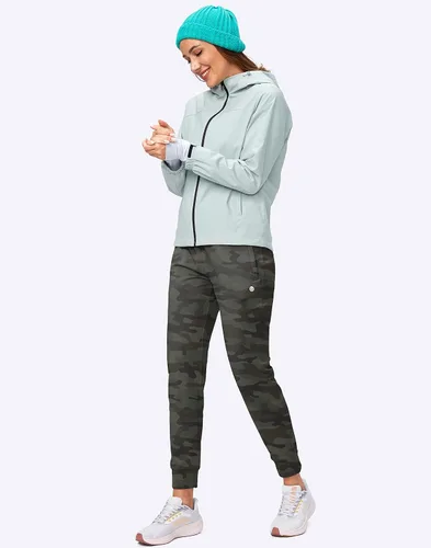 Vista 28 de G Gradual Pantalones deportivos con forro polar para mujer, de cintura alta, resistentes al agua, térmicos, para invierno, correr, senderismo