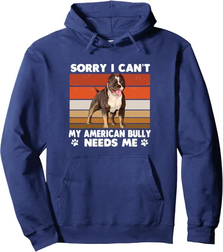 Vista 3 de Sudadera con capucha American Bully Retro 70s Funny American Bully Dog, Negro