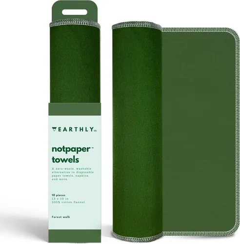 Vista 11 de Toallas de papel reutilizables, paquete de 10 unidades, rollo de toallas de papel de algodón lavables, servilletas reutilizables sin papel