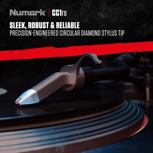 Vista 3 de Numark CC-1RS - Lápiz óptico de repuesto prémium para cartucho de tocadiscos numark CC-1 ultra robusto, color gris