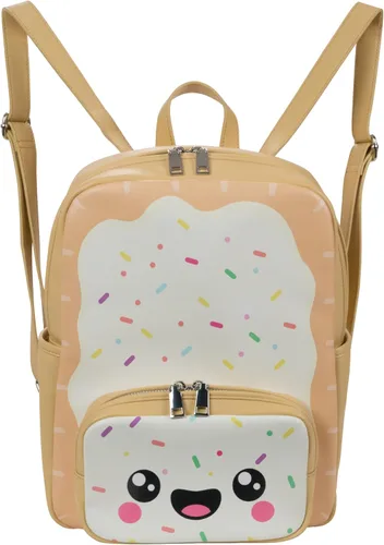 Vista 24 de Bolso tipo mochila Kawaii Burger Bolso mochila de moda para mujeres y niños Piel sintética