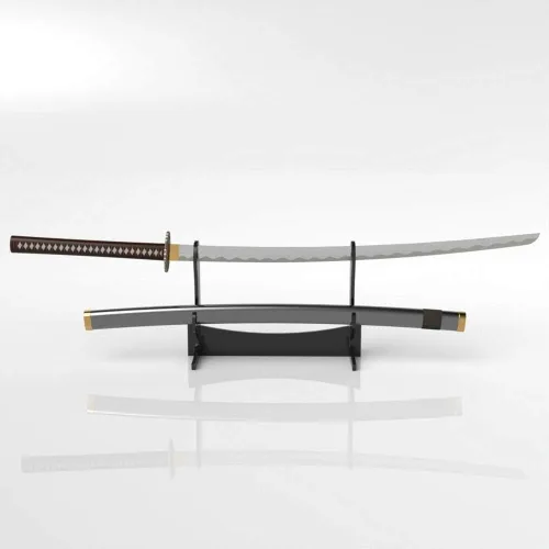 Vista 4 de LEILIN Soporte de espada Katana soporte acrílico de dos capas para espada samurái, soporte para katana de escritorio, hoja acrílica de 0.236 in