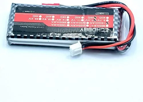 Vista 4 de 7.4V 2S 1500mAh 25C LiPO batería JST enchufe para RC modelo avión FPV Drone