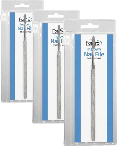 Vista 8 de ForPro Professional Collection Lima de uñas encarnadas, herramienta de uñas encarnadas de acero inoxidable de grado quirúrgico con extremo en ángulo