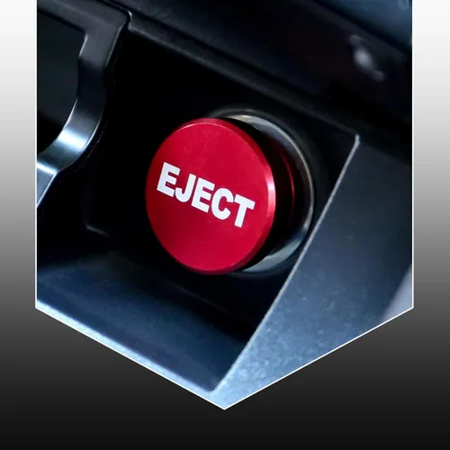 Vista 6 de 2 fundas protectoras para encendedor de cigarrillos de automóvil, 1.08 x 0.68 pulgadas, "EJECT" "FIRE MISSILE", de metal, impermeable