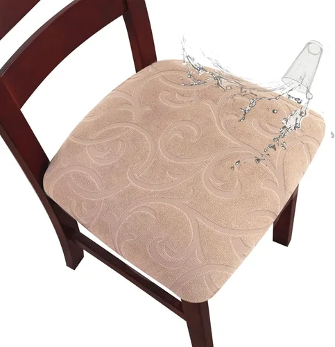 Vista 15 de Genina Fundas Impermeables de Asiento para Silla Fundas de Silla de Comedor Fundas de Asiento Elásticas para Protector de Silla de Comedor Fundas