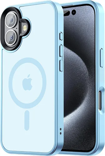 Vista 28 de Tigowos Funda Magnética para iPhone Air Compatible con MagSafe Resistente a Caídas de 16 Pies Cubierta Trasera con Sensación de Piel Mate a Prueba