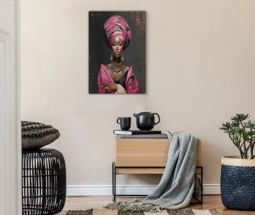 Vista 154 de Arte de pared afroamericano, decoración de rey y reina bailarín negro para sala de estar, arte de pareja de amor negro para dormitorio, lienzo