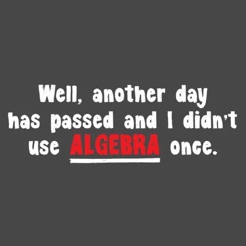Vista 2 de Camiseta muy divertida con texto en inglés "I Didn't Use Algebra Once Math School Humor Sarcasm