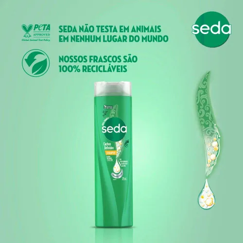 Vista 6 de Linha Cachos Definidos Seda - Champú 11.0 fl oz - (Seda Defined Curls Collection - Champú 11 Fl Oz)