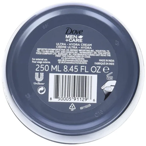 Vista 2 de Dove Men + Care Ultra Hydra Cream - Crema para rostro, manos y cuerpo, 8.5 fl oz