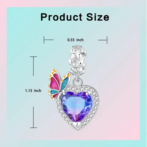 Vista 68 de LUXILLA Abalorio de plata de ley 925 para madre, hija, abuela, para familia, amor, madre, hija, abuela, para pulseras, collares, dijes, abalorios