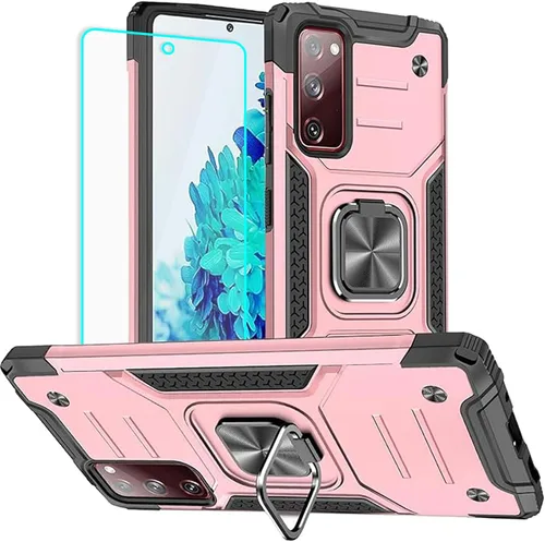 Vista 8 de HNHYGETE Funda para Galaxy S20 FE 5G con protector de pantalla: grado militar 360 giratorio Kickstand a prueba de golpes - Samsung Galaxy S20 FE 5G
