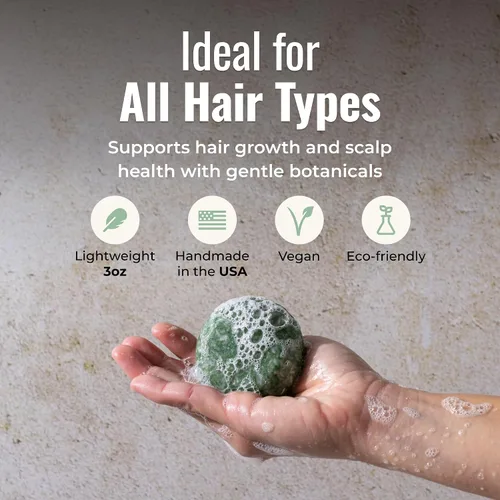 Vista 6 de ZWS Barra de champú, limpiador vegano para viajes, gimnasio y campamento, seguro para cabello teñido y tratado, soporta cabello graso, caspa