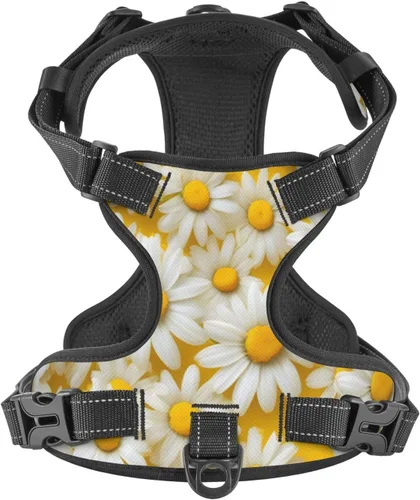 Vista 11 de Dog Harness for Small Dogs with Leash No Pull 2 Leash Clips, Adjustable Soft American Flag and The Eagle Dog Vest Set Small