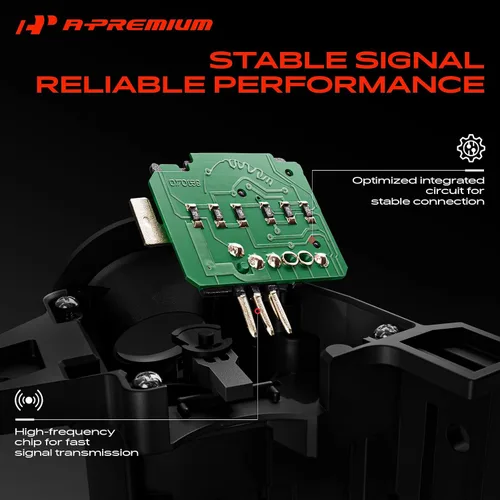 Vista 5 de Interruptor de señal de giro A-Premium, atenuador de faros, luz de estacionamiento, conjunto de palanca del interruptor de limpiaparabrisas