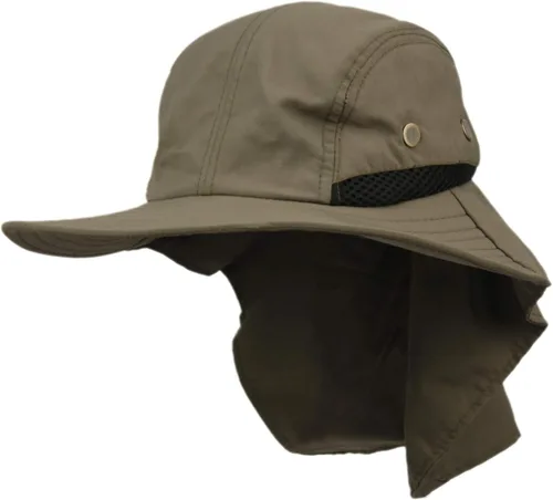Vista 7 de Sombrero de pescador unisex Safari Sun con corona de malla transpirable