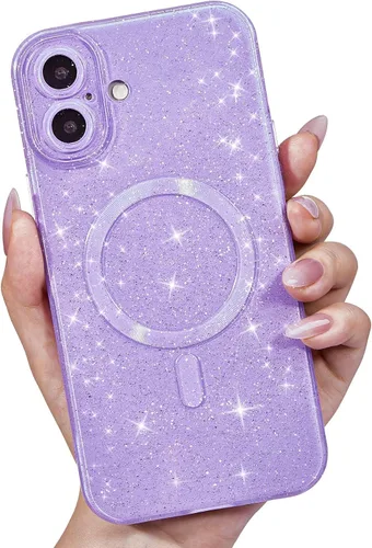 Vista 11 de LoeoeL Funda para iPhone 12 con Purpurina Compatible con Magsafe, Femenina Linda Brillante Magnética Mag Safe Bonita Funda para Teléfono