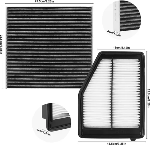 Vista 2 de CF10134 CA11113 Filtro de aire de cabina y motor para Honda Civic 2012 2013 2014 2015 1.8L L4