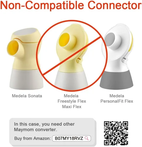Vista 5 de Maymom Kit de conversión compatible con extractores de leche Medela (seleccionados) para ser compatible con botellas Avent Classic, botella Avant