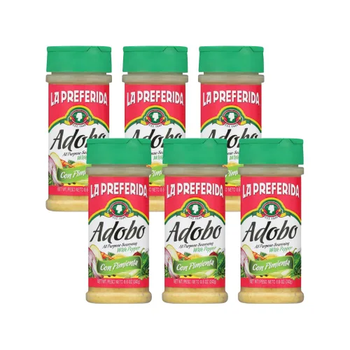 Vista 5 de La Preferida Adobo con pimienta, condimento multiusos 8.6 onzas (paquete de 1)