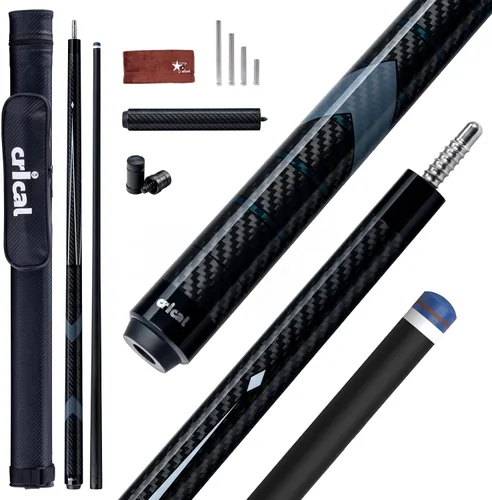Vista 25 de CRICAL Carbon Fiber Pool Cue Stick 58in Low Deflection Billiard Cue
