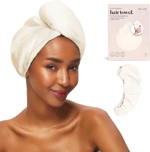 Vista 16 de Kitsch Toalla Envolvente de Microfibra para el Cabello para Mujeres - Toalla de Secado de Cabello Súper Absorbente - Secado Rápido