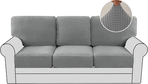 Vista 32 de H.VERSAILTEX Fundas elásticas para sillas de varias piezas, fundas para cojines ajustables para asiento y respaldo