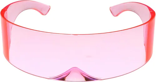 Vista 6 de zeroUV - 80s Futuristic Cyclops Cyberpunk Visor Sunglasses with Semi Translucent Mirrored Lens Shield Sunglasses