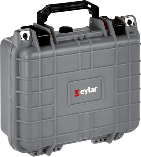 Vista 9 de Eylar Equipo pequeño de 10.62 pulgadas, estuche rígido para cámara impermeable con espuma (negro)