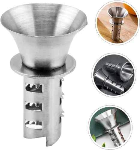 Vista 4 de Exprimidor manual de limón de 2 piezas Exprimidor de mano de cítricos Exprimidor portátil de acero inoxidable para la cocina casera