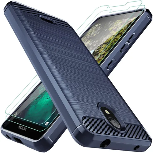 Vista 8 de Osophter Funda para Nokia C100 con 2 unids Protector de pantalla de absorción de golpes Flexible TPU Caucho Protector de teléfono celular para Nokia