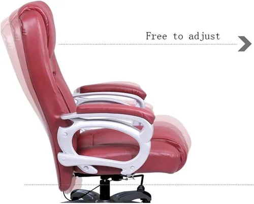 Vista 4 de Mid Back Office Desk Chair with Leather Padding and Armrests Ergonomic Computer Gaming Chair for Home Or Office Use,Black