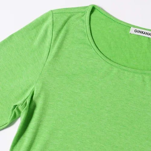 Vista 3 de GINKANA - Camiseta de manga raglán para mujer con cuello redondo diseño de flores
