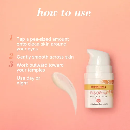 Vista 7 de Burts Bees Truly Glowing Eye Gel Cream Unisex 0.5 oz, Blanco