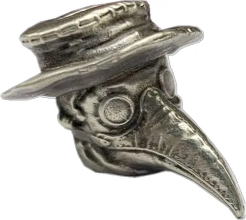 Vista 12 de Retro latón Plague Doctor edc perlas llavero DIY accesorios cuentas de paracord