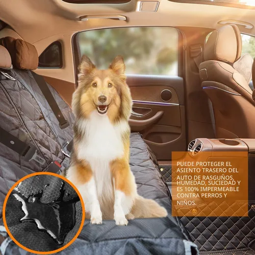 Vista 2 de BRONZEMAN Funda Protectora de Asiento de Banco de Coche 100% Impermeable - Fuerte y Duradera, Resistente y Antideslizante Funda para Asiento Trasero