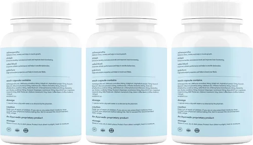 Vista 7 de Mars Surgemax Cápsulas naturales con Shilajit y Safed Musli Apoya la energía, la fuerza y la inmunidad para un estilo de vida activo 180