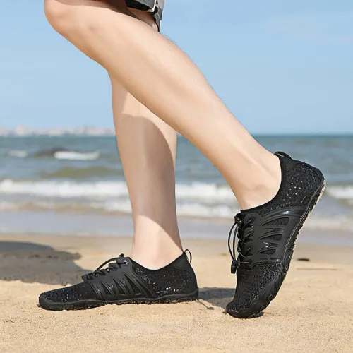 Vista 5 de Calzado de senderismo descalzo, zapatos acuáticos para mujeres y hombres, zapatos de agua de secado rápido, zapatos deportivos para senderismo