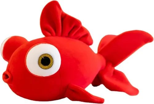 Vista 8 de Peluche de pez dorado de 13.8 pulgadas, suave, lindo, regalo Rosa