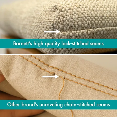 Vista 7 de Barnett Home Decor Brisbane - Cojines para silla de comedor con lazos, tamaño 17, relleno de espuma de látex, reversible, fabricados en Estados