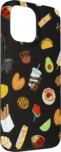 Vista 3 de Funda para iPhone 13 Pro Max Black Antojitos Mexican Food Latino Tacos Pan Dulce