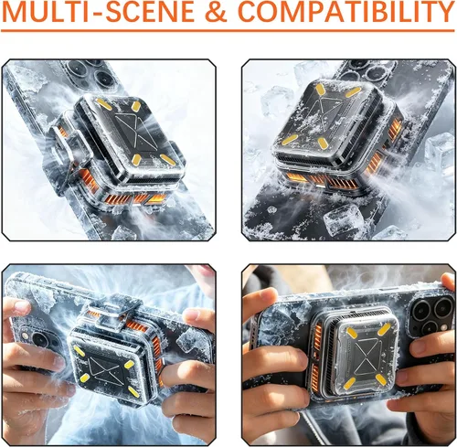 Vista 8 de Wireless Magnetic Phone Cooler for Gaming & Streaming
