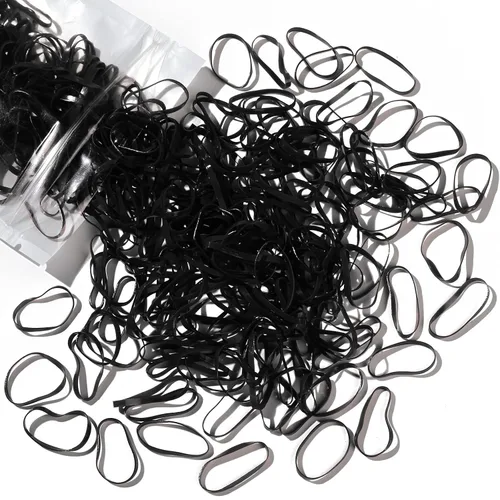 Vista 5 de Teenitor Bandas elásticas transparentes para el cabello, bandas elásticas transparentes para ligas para el cabello, 300 unidades transparente