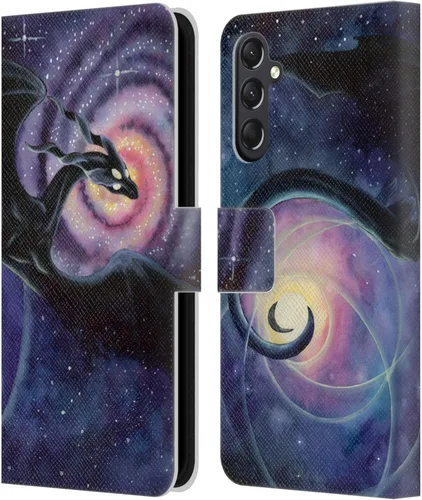 Vista 41 de Head Case Designs Officially Licensed Carla Morrow Galactic Entrancement Dragons Leather Wallet Case Compatible with Samsung Galaxy A07 4G