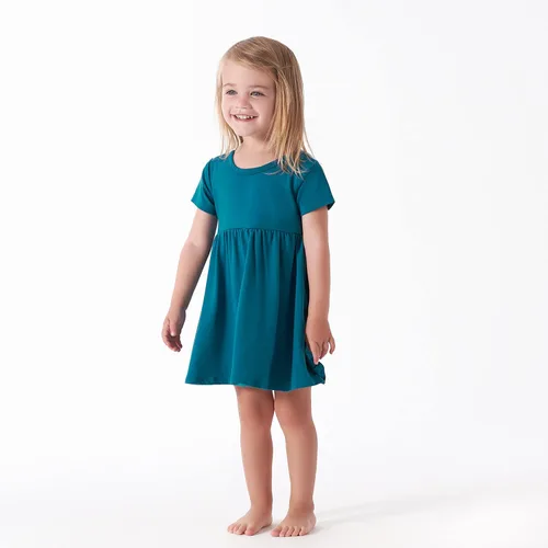 Vista 2 de Gerber Vestido de manga corta suave para bebé niña de talla única, con viscosa hecho de eucalipto