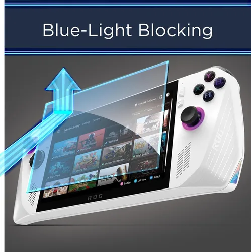 Vista 3 de magglass Protector de pantalla con bloqueo de luz azul para ASUS ROG Ally, protector de pantalla de vidrio templado de cobertura completa