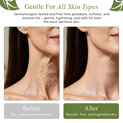 Vista 3 de Crepe-Ease Crema hidratante corporal antienvejecimiento Retinol Crema reafirmante, suavizante e hidratante para piel crepé en cuello, brazos