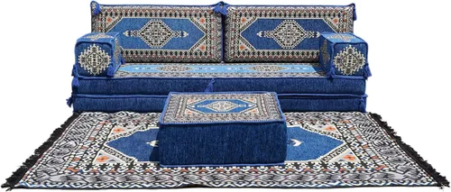Vista 29 de arabicsofa Sofá de piso árabe Jalsa - Sofá tradicional hecho a mano para sala de estar